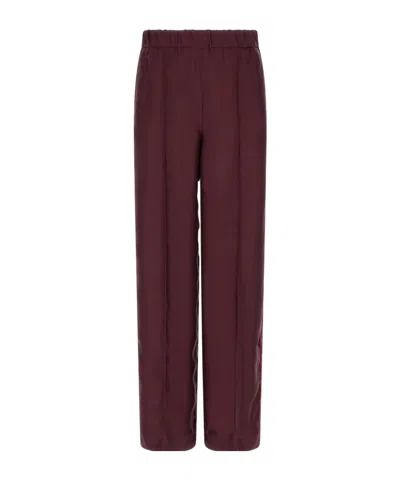 F.r.s For Restless Sleepers Wide-leg Silk Pants In Purple