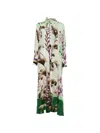 F.r.s . Printed Silk Dress In Multi