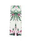 F.r.s . Printed Silk Trousers In White