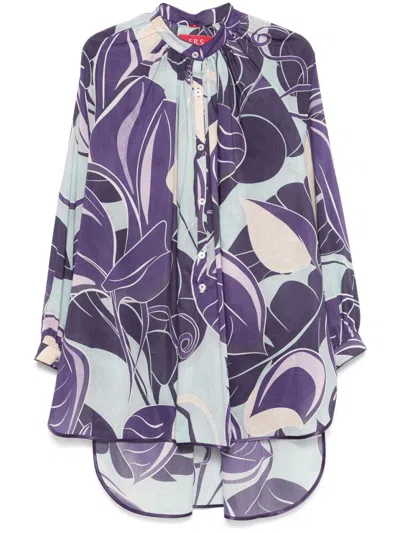 F.r.s For Restless Sleepers Tizio Blouse In Grape Purple