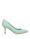 Fru Woman Pumps Sage Green Size 9 Soft Leather