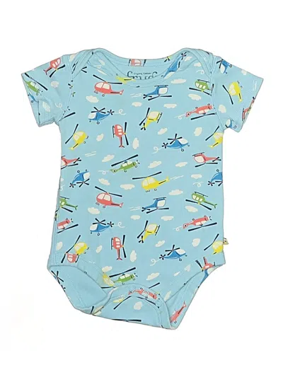 Pre-owned Frugt Kids' Short Sleeve Onesie In Blue