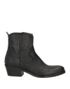 Fruit Fru. It Woman Ankle Boots Black Size 6 Leather In Black