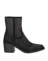 Fruit Fru. It Woman Ankle Boots Black Size 8 Leather In Black