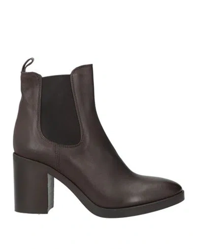 Fruit Fru. It Woman Ankle Boots Dark Brown Size 10 Leather