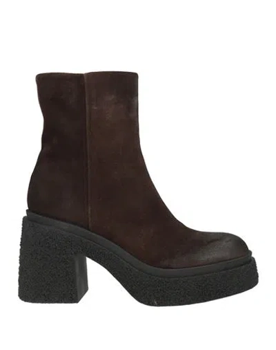 Fruit Fru. It Woman Ankle Boots Dark Brown Size 10 Leather
