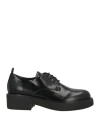 Fruit Fru. It Woman Lace-up Shoes Black Size 9 Leather In Black