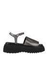 Fruit Fru. It Woman Sandals Lead Size 8 Leather