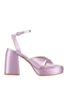 Fruit Fru. It Woman Sandals Light Purple Size 8 Textile Fibers