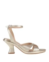Fruit Fru. It Woman Sandals Platinum Size 5.5 Leather In Neutral