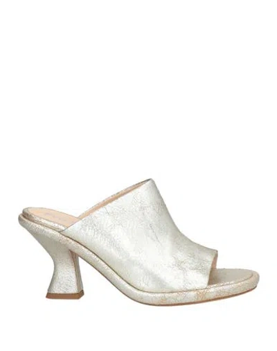 Fruit Fru. It Woman Sandals Platinum Size 8 Leather In Grey
