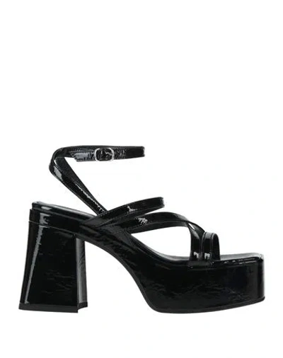 Fruit Fru. It Woman Sandals Black Size 8 Leather