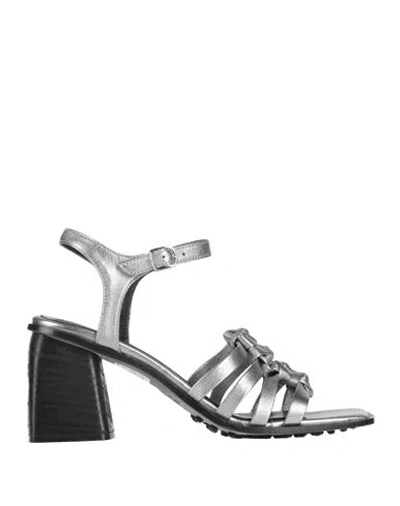 Fruit Fru. It Woman Sandals Silver Size 6 Leather In Metallic