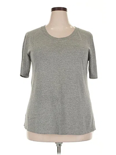 Pre-owned Fruit Of The Loom 3/4 Sleeve T-shirt In Gray