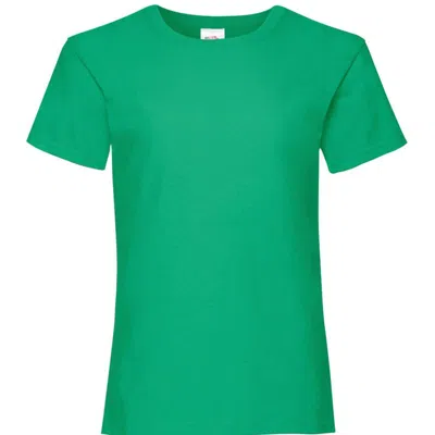 Fruit Of The Loom Big Girls Childrens Valueweight Short Sleeve T-shirt In Green