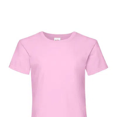Fruit Of The Loom Big Girls Childrens Valueweight Short Sleeve T-shirt In Pink