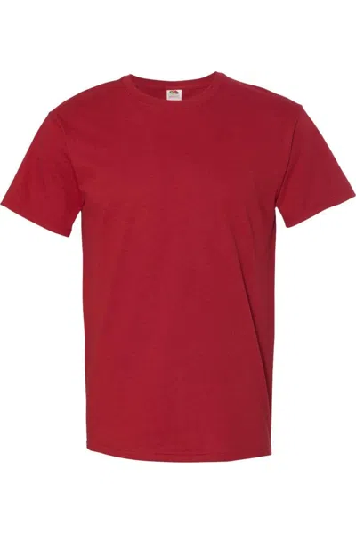 Fruit Of The Loom Hd Cotton Short Sleeve T-shirt In Pink