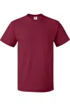 Fruit Of The Loom Hd Cotton Short Sleeve T-shirt In Red