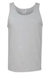 Fruit Of The Loom Hd Cotton Tank Top In Gray