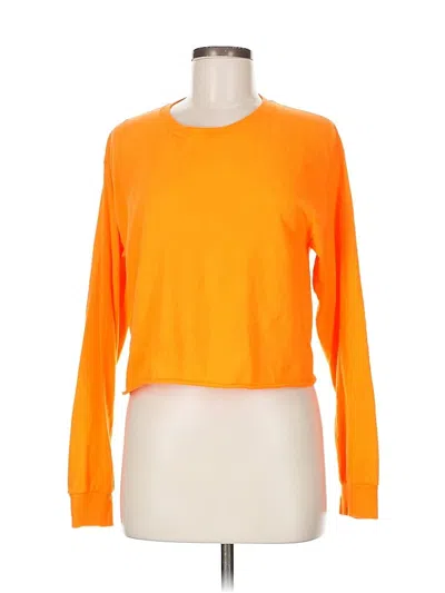 Pre-owned Fruit Of The Loom Long Sleeve T-shirt In Orange