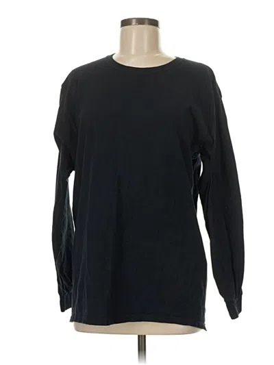 Pre-owned Fruit Of The Loom Long Sleeve T-shirt In Black