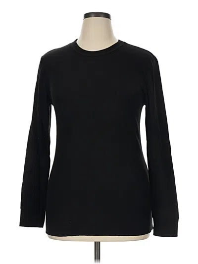 Pre-owned Fruit Of The Loom Long Sleeve T-shirt In Black