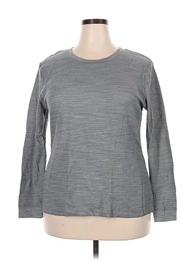 Pre-owned Fruit Of The Loom Long Sleeve T-shirt In Gray
