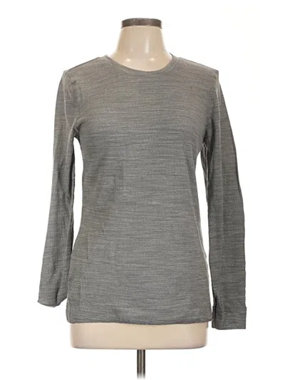 Pre-owned Fruit Of The Loom Long Sleeve T-shirt In Gray