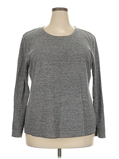 Pre-owned Fruit Of The Loom Long Sleeve T-shirt In Gray