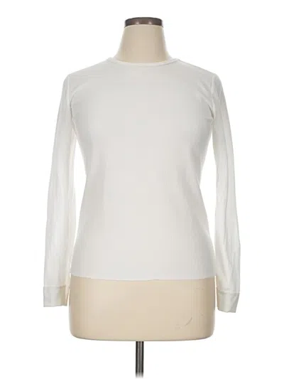 Pre-owned Fruit Of The Loom Long Sleeve T-shirt In White