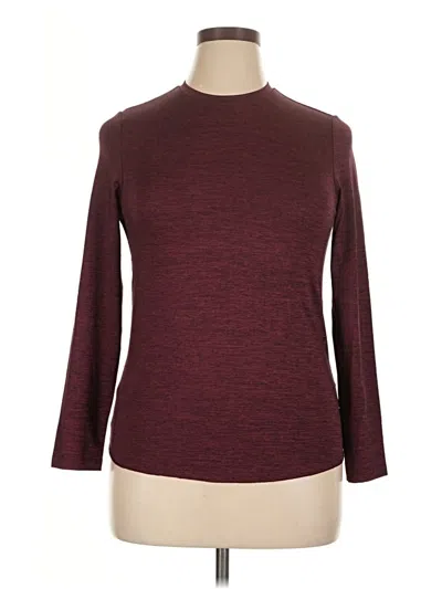 Pre-owned Fruit Of The Loom Long Sleeve Turtleneck In Burgundy
