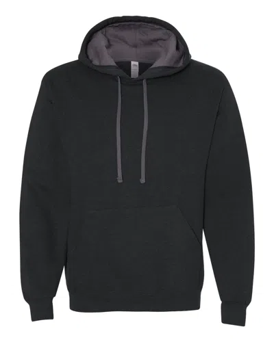 Fruit Of The Loom Men's Sofspun Hooded Sweatshirt In Black