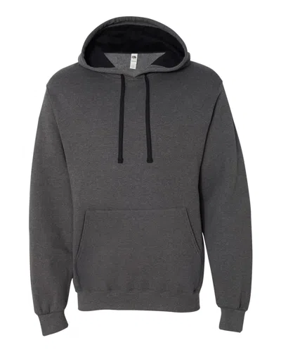 Fruit Of The Loom Men's Sofspun Hooded Sweatshirt In Grey