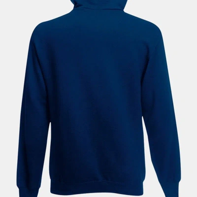Fruit Of The Loom Mens Hooded Sweatshirt/hoodie (navy Blue) In Grey