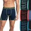 Fruit Of The Loom Premium 360 Stretch Max Flex Zones Mens 3 Pack Support Pouch Boxer Briefs Stj3mf1 In Blue