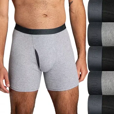 Fruit Of The Loom Premium Cool Zone Fly Mens 5 Pack Boxer Briefs Jcb5blc In Gray