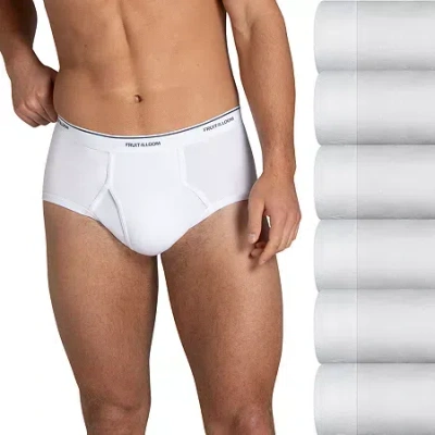 Fruit Of The Loom Premium Cotton Mens 6 Pack Briefs Jc6p761 In White