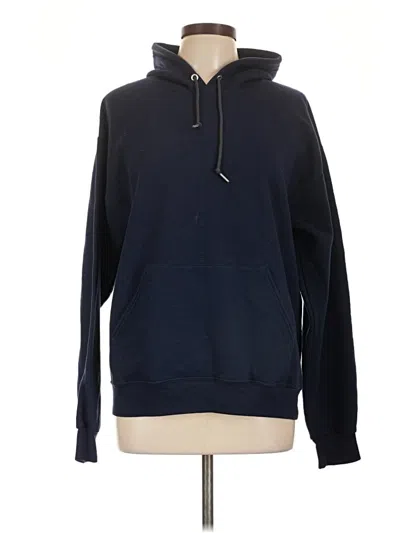 Pre-owned Fruit Of The Loom Pullover Hoodie In Blue