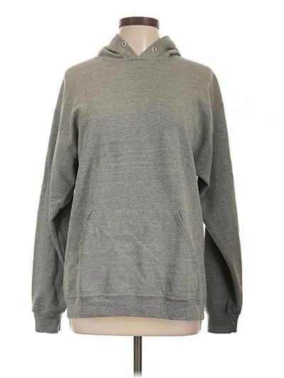 Pre-owned Fruit Of The Loom Pullover Hoodie In Gray