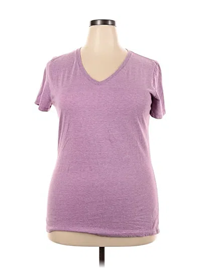 Pre-owned Fruit Of The Loom Short Sleeve T-shirt In Purple