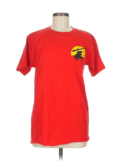 Pre-owned Fruit Of The Loom Short Sleeve T-shirt In Red