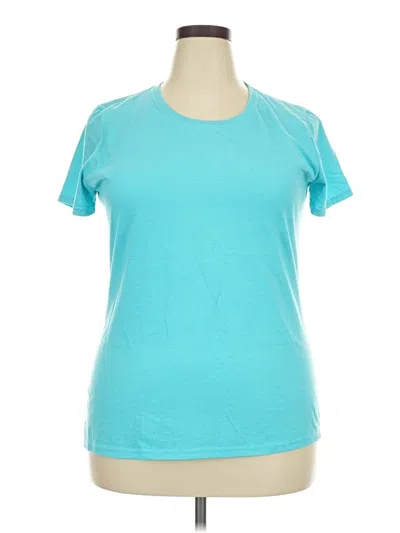 Pre-owned Fruit Of The Loom Short Sleeve T-shirt In Blue