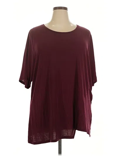Pre-owned Fruit Of The Loom Short Sleeve T-shirt In Burgundy