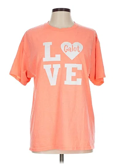 Pre-owned Fruit Of The Loom Short Sleeve T-shirt In Orange