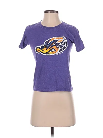Pre-owned Fruit Of The Loom Short Sleeve T-shirt In Purple