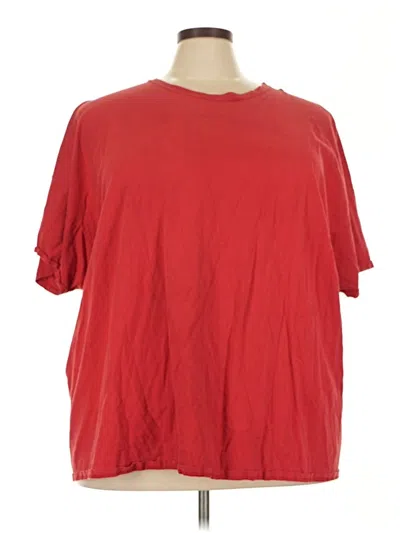 Pre-owned Fruit Of The Loom Short Sleeve T-shirt In Red