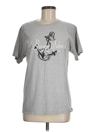Pre-owned Fruit Of The Loom Short Sleeve T-shirt In Silver