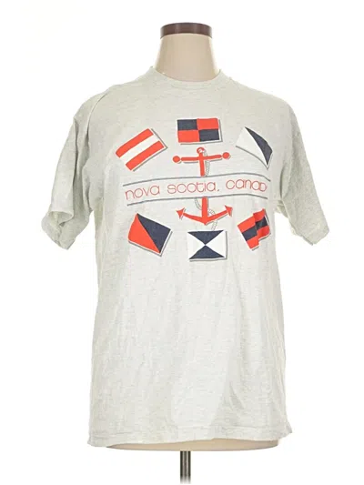 Pre-owned Fruit Of The Loom Short Sleeve T-shirt In Silver