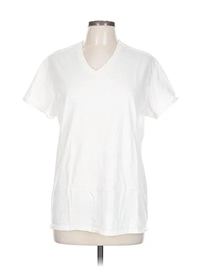 Pre-owned Fruit Of The Loom Short Sleeve T-shirt In White