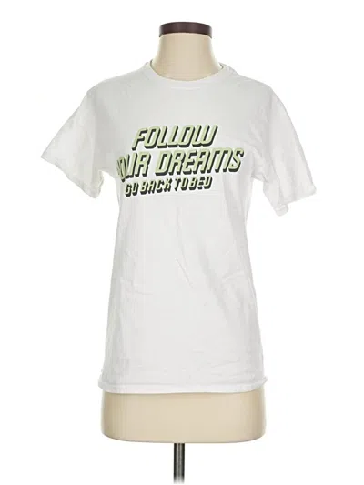 Pre-owned Fruit Of The Loom Short Sleeve T-shirt In White